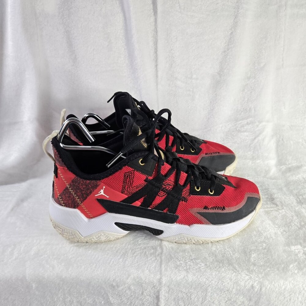 Jordan One Take 2 PF Bred Size 7.5 Red & Black Sneakers Used Great Condition